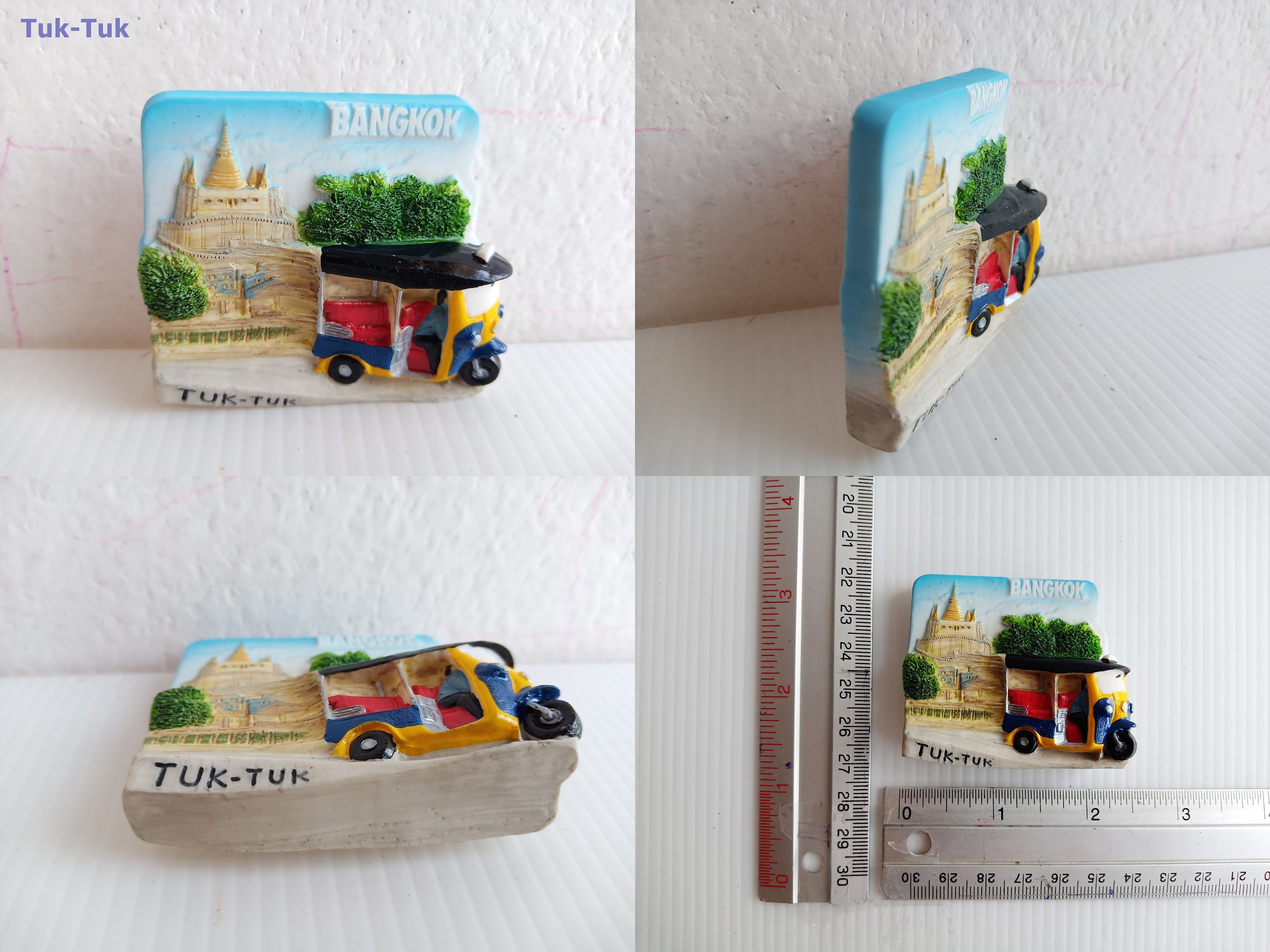 Thailand Travel Magnet: Hand-Painted Resin Landmark Model #2-2