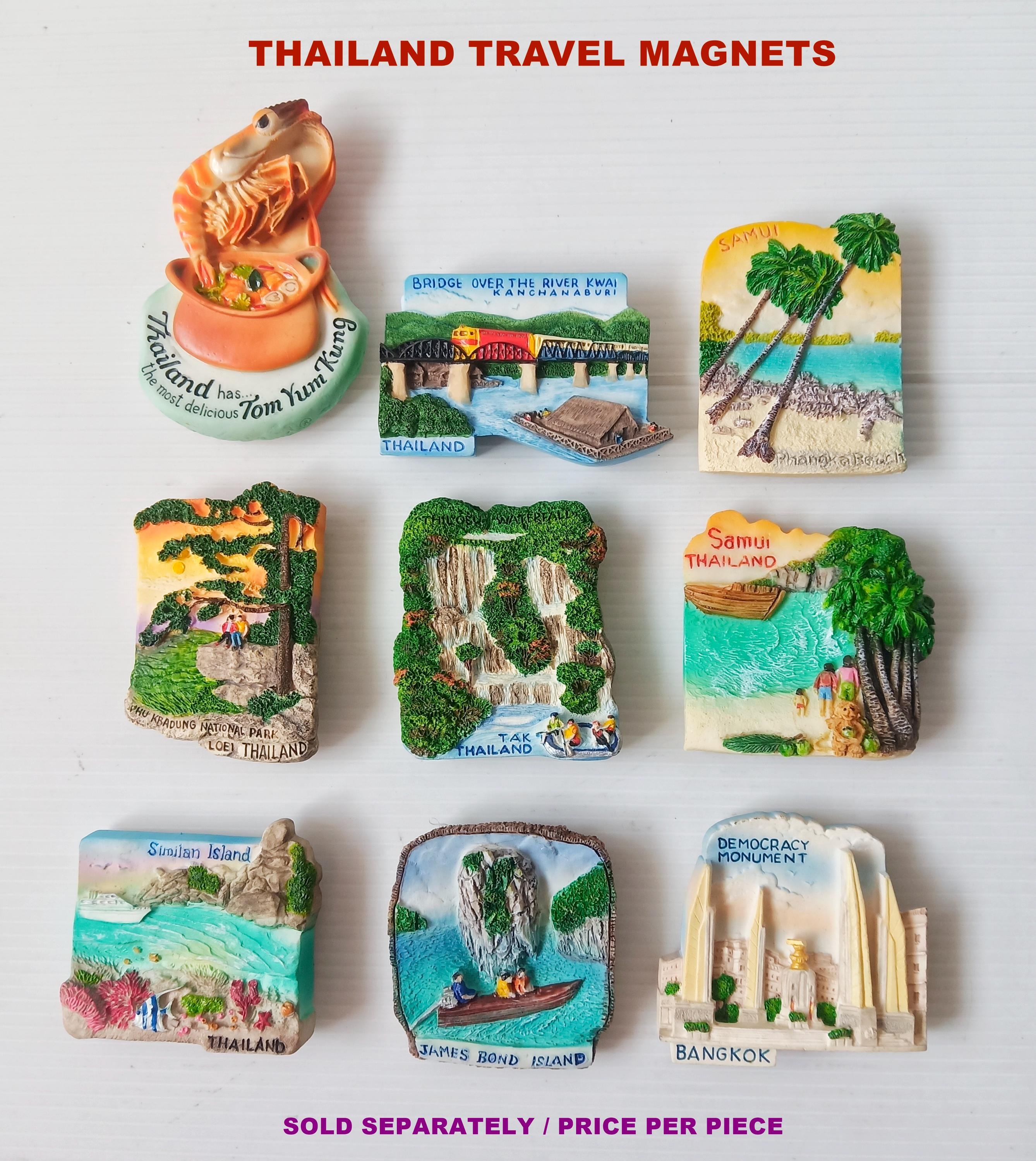 Thailand Travel Magnet: Hand-painted Resin Fridge Model #4 - Etsy