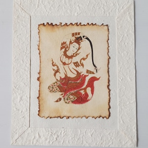 Phra Mae Thorani Thai Art Print on Saa Paper - Southeast Asian Cultural Decor #4