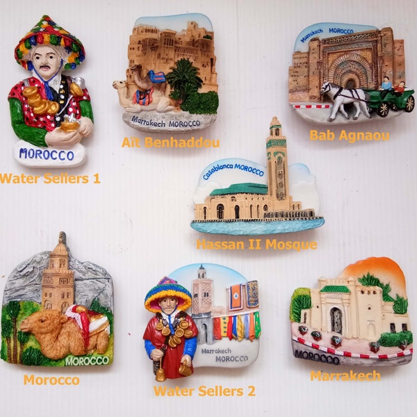 Morocco Landmark Souvenir Magnet Collection Gift for Refrigerator