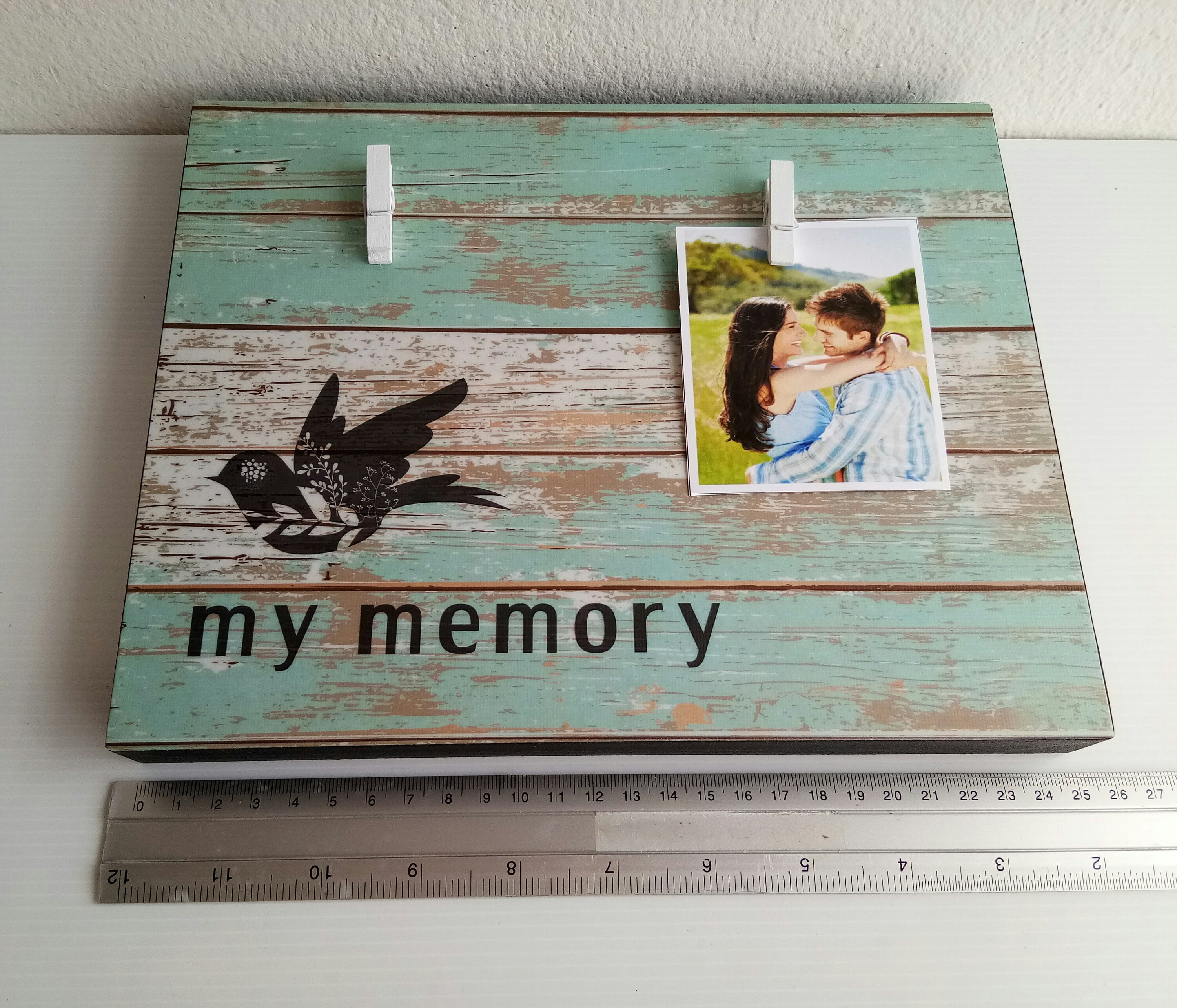 Photo Board Wood Picture Frames Wall Hanging Retro Vintage Art Etsy
