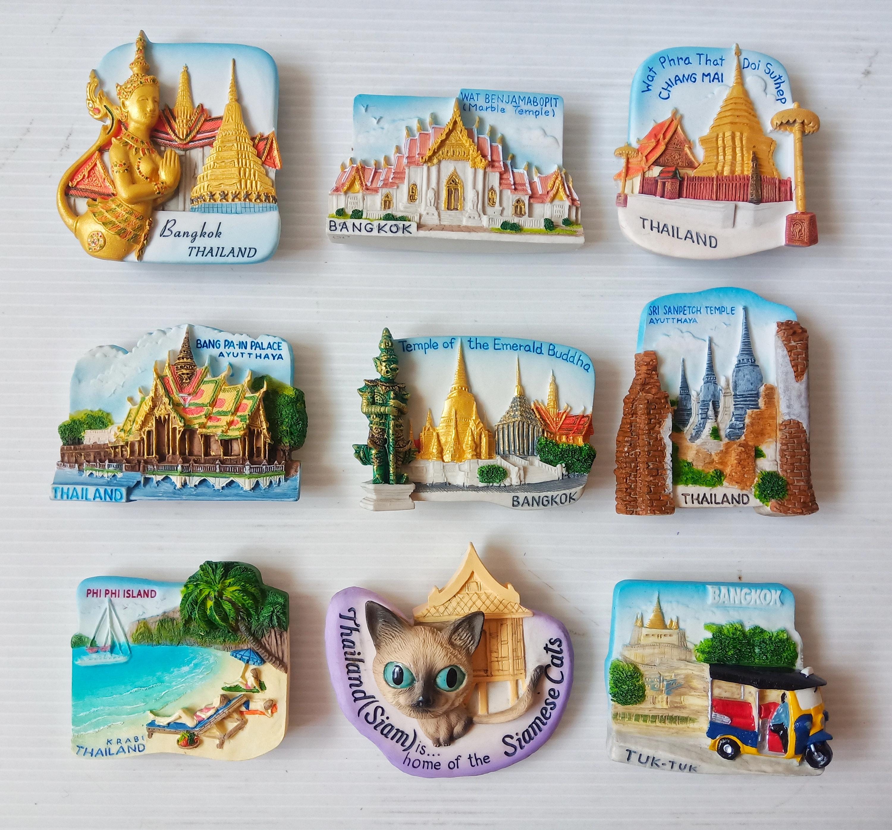 Thailand Travel Magnet: Hand-painted Resin Landmark Model #2-2 - Etsy