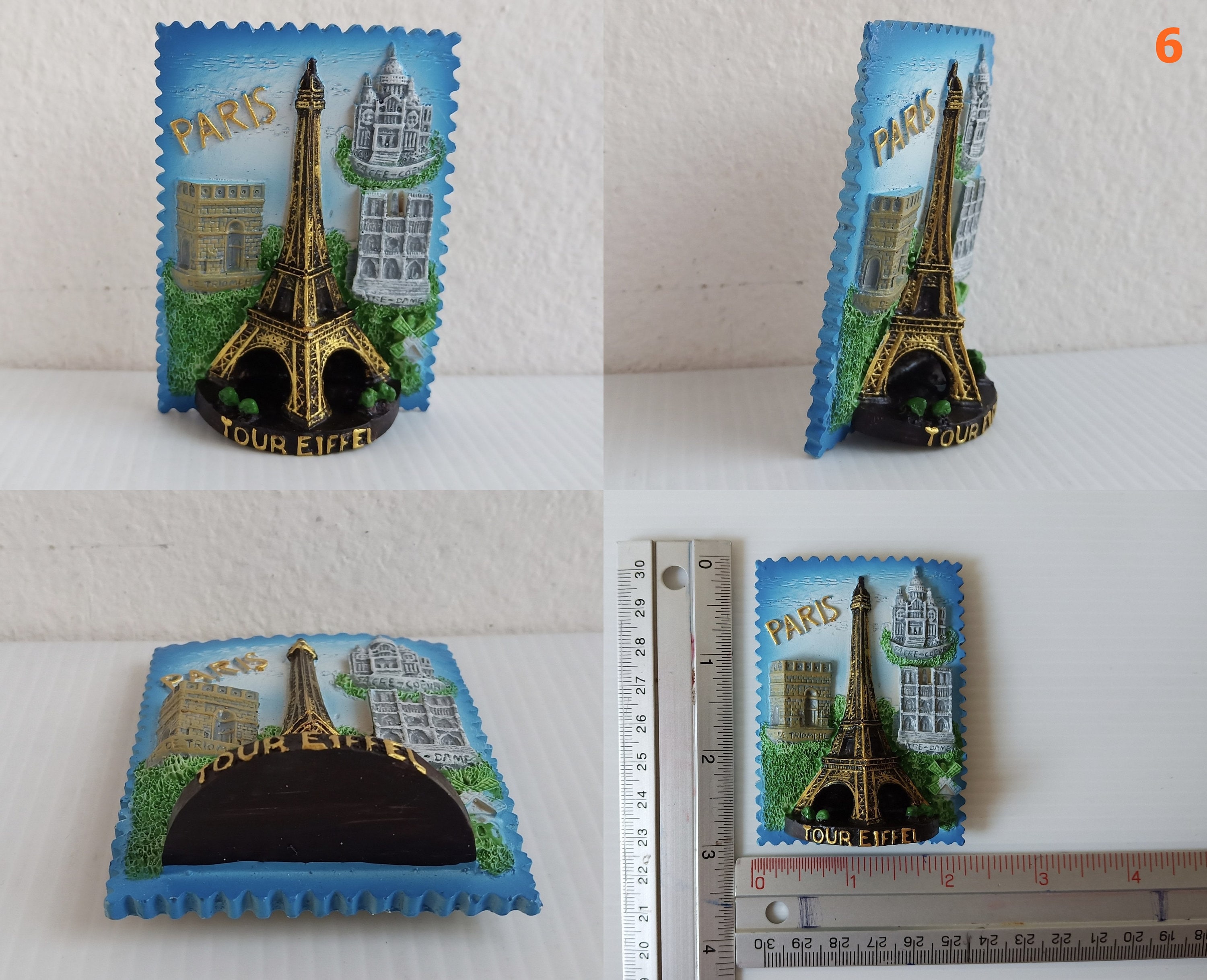 Frankreich Souvenir Magnet Notre Dame De Paris – 4,6 X 4,6 Cm, Aus Kristall, Für Kühlschrank & Whiteboard