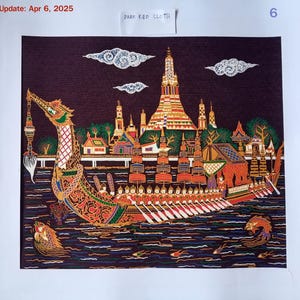 Exquisite Thai Art Prints on Cloth No.3 - Hanuman and Ramayana Art for Your Collection