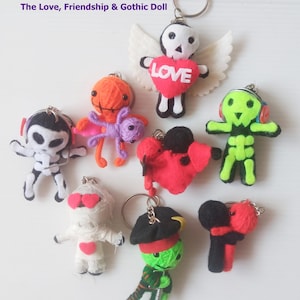 Unique Voodoo Doll Keychain – Handmade Love and Friendship String Doll Gift Charm #1