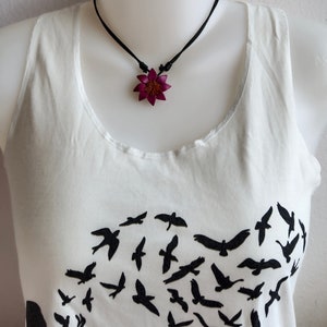 Unique Leather Flower Pendant Necklace - Customizable Size