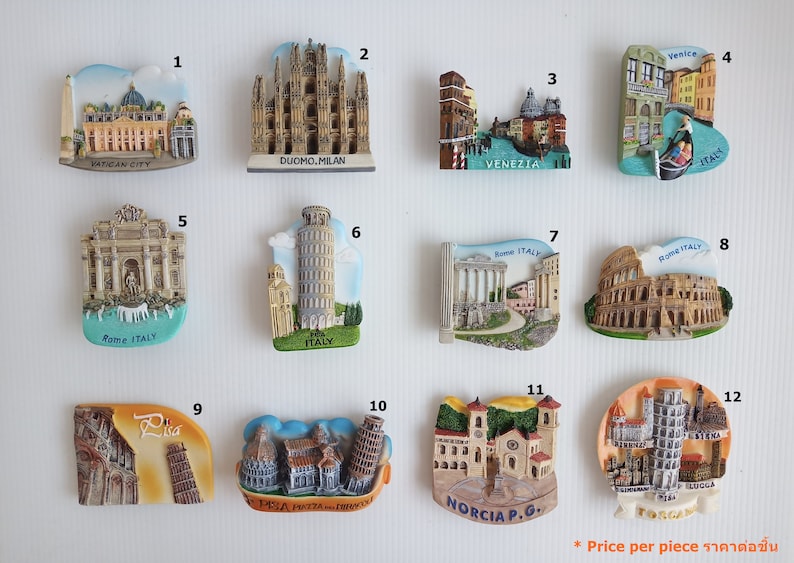Aimant Frigo Vintage Pise Italie - Magnet Touristique Tour Penchée