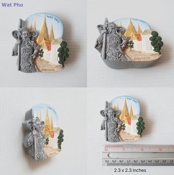 Thailand Travel Magnet: Hand-Painted Resin Landmark Model #2-2