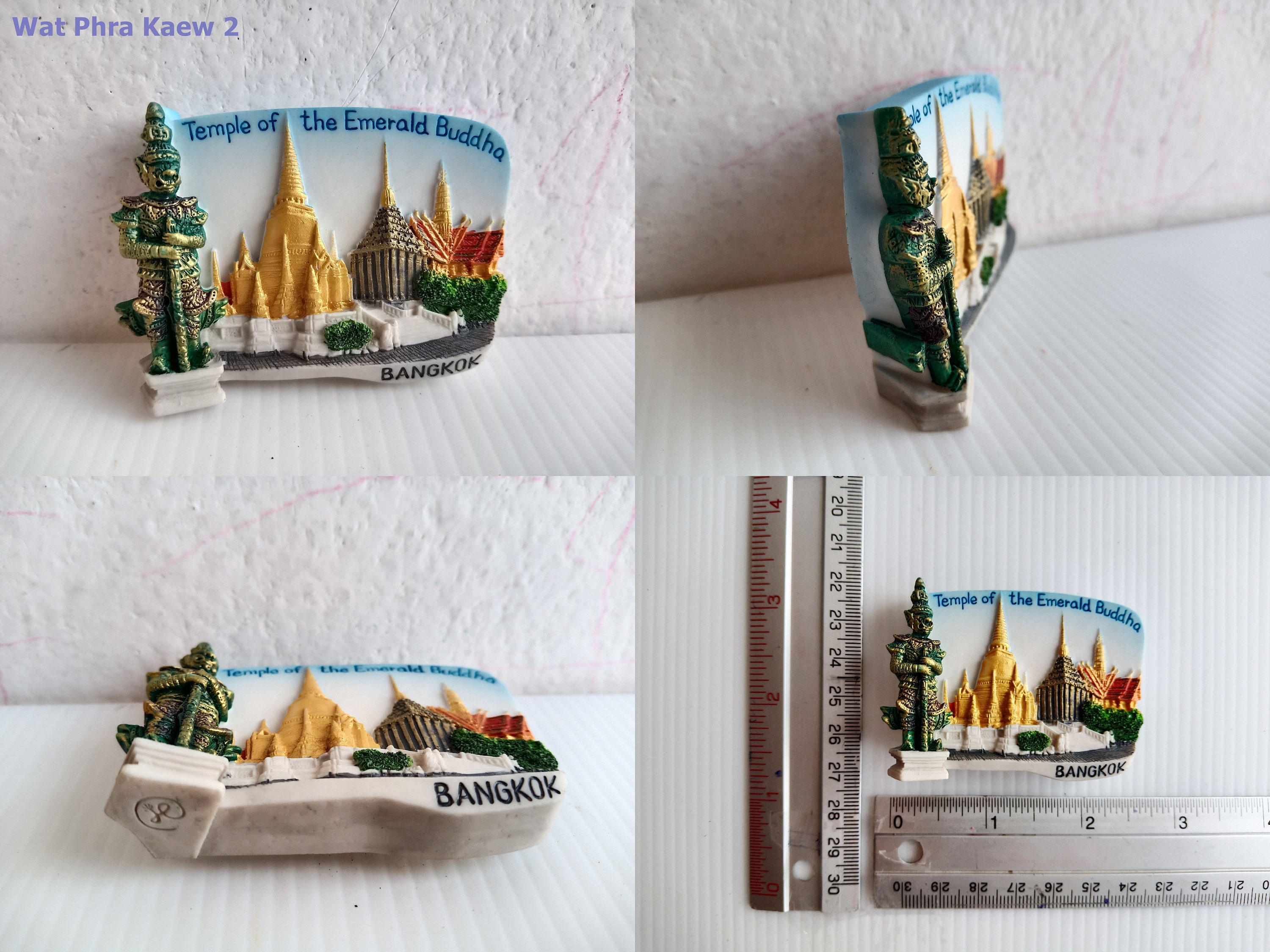 Thailand Travel Magnet: Hand-Painted Resin Landmark Model #2-2