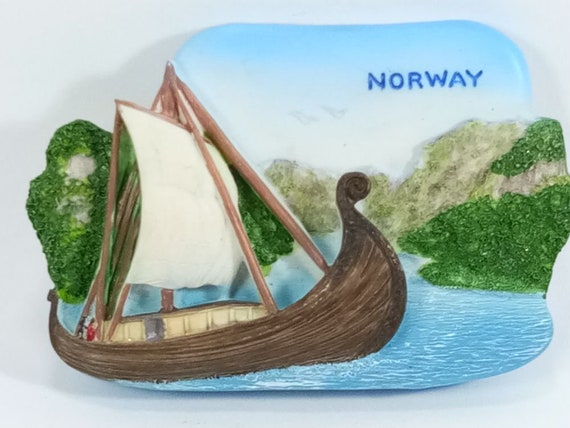 NEW Norway Sculptured Viking Ship Magnet