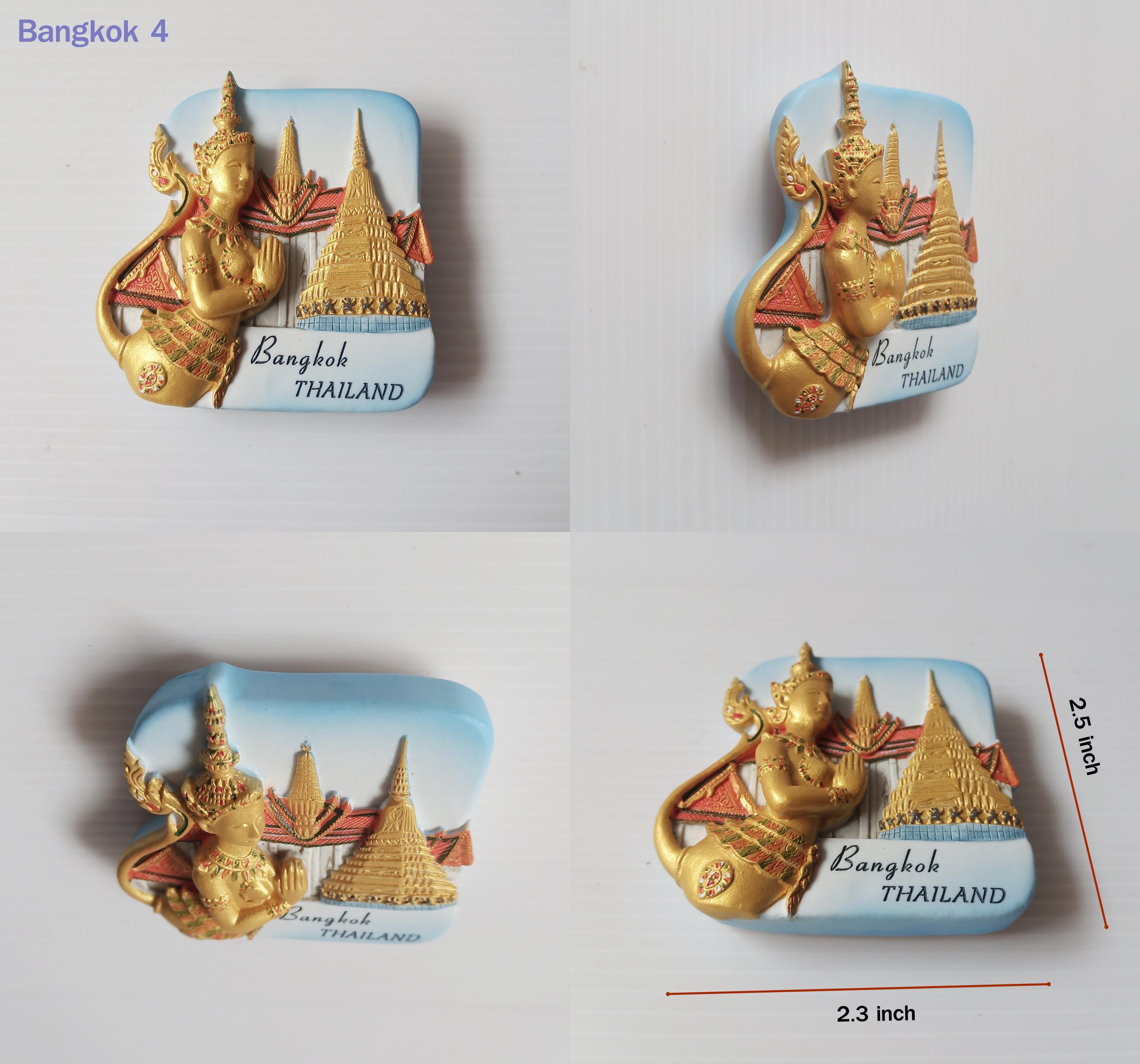 Travel Thailand 額　タイランド　飾り Magnet: #2-2 Model Landmark Resin Hand-Painted 額縁
