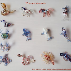 Handcrafted Glass Animal Figurine: Collectible Blown Glass Art No.34-1