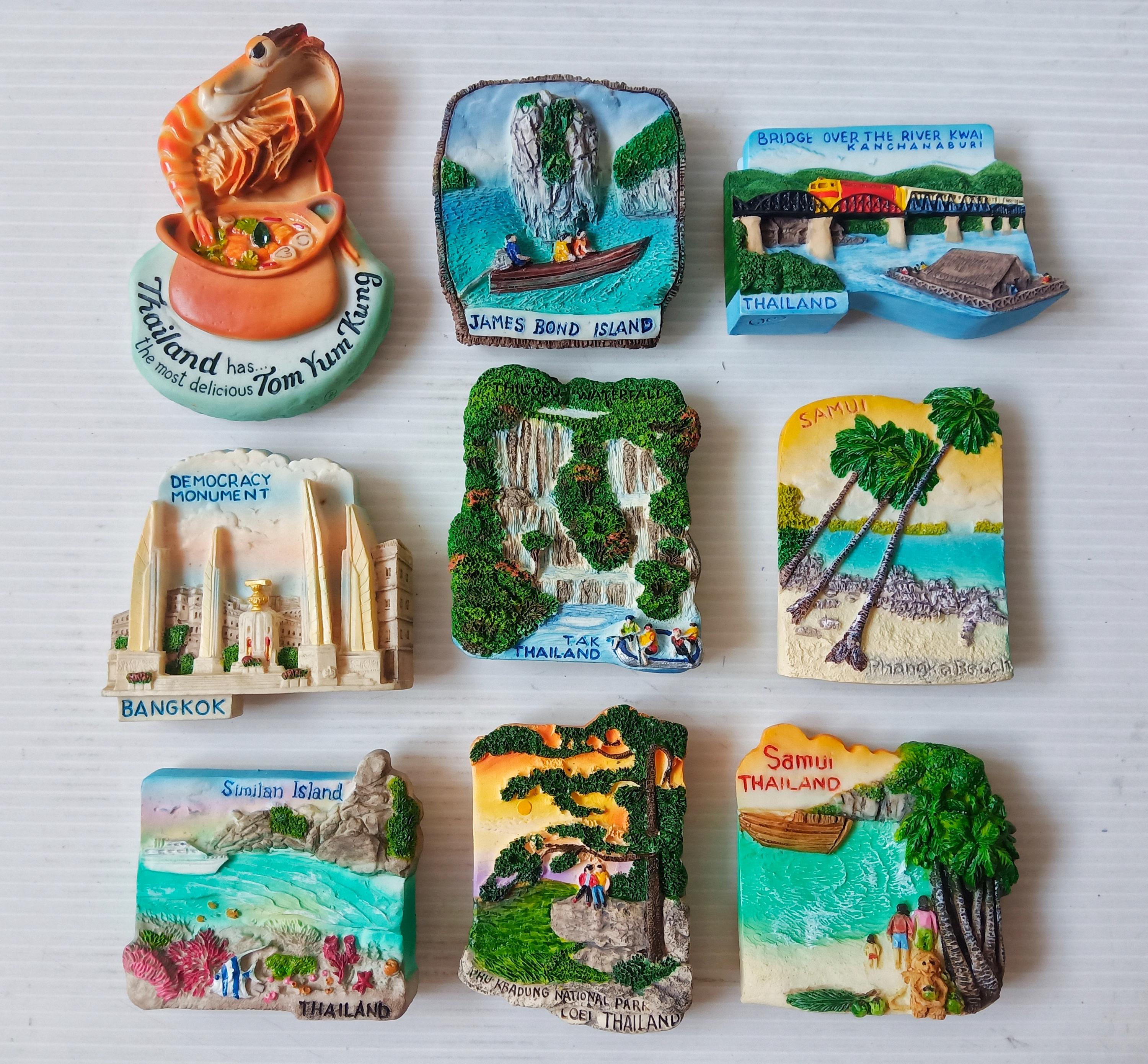 Thailand Travel Magnet: Hand-painted Resin Fridge Model #4 - Etsy
