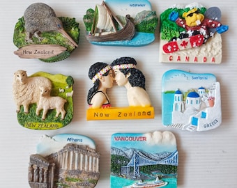 Landmark Souvenir Magnet: Canada, New Zealand, Greece, Norway #1