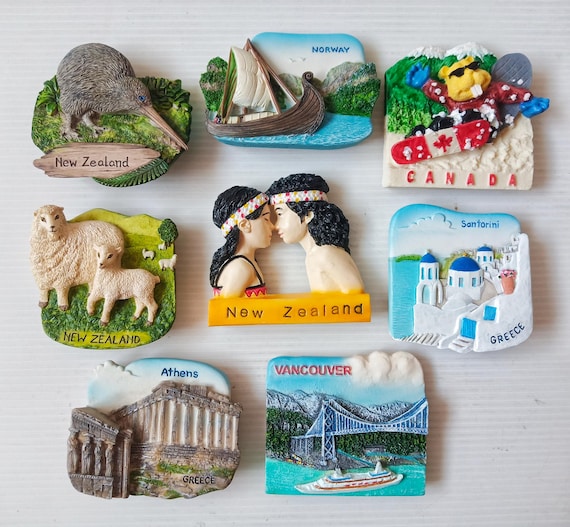 Landmark Souvenir Magnet: Canada, New Zealand, Greece, Norway #1