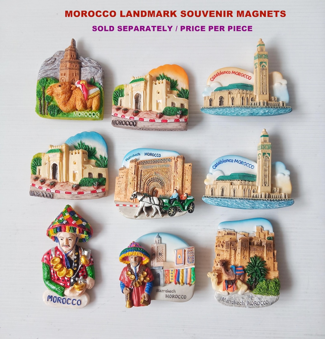 Morocco Landmark Souvenir Magnet Collection Gift for Refrigerator