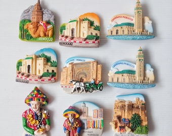Morocco Landmark Souvenir Magnet Collection Gift for Refrigerator