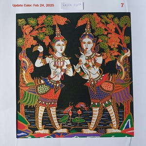 Exquisite Thai Art Prints on Cloth No.8 - A Piece of Art to Inspire the Mind and Soul