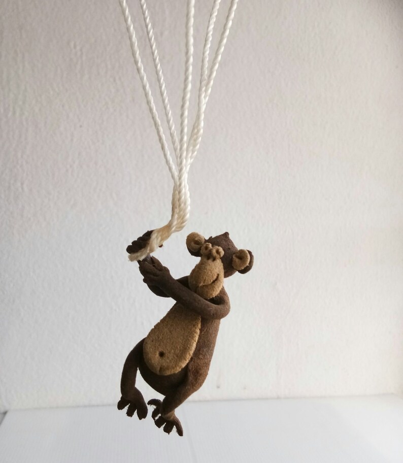 Parachute Monkey Wind Chime Mobile Hanging Eco Etsy