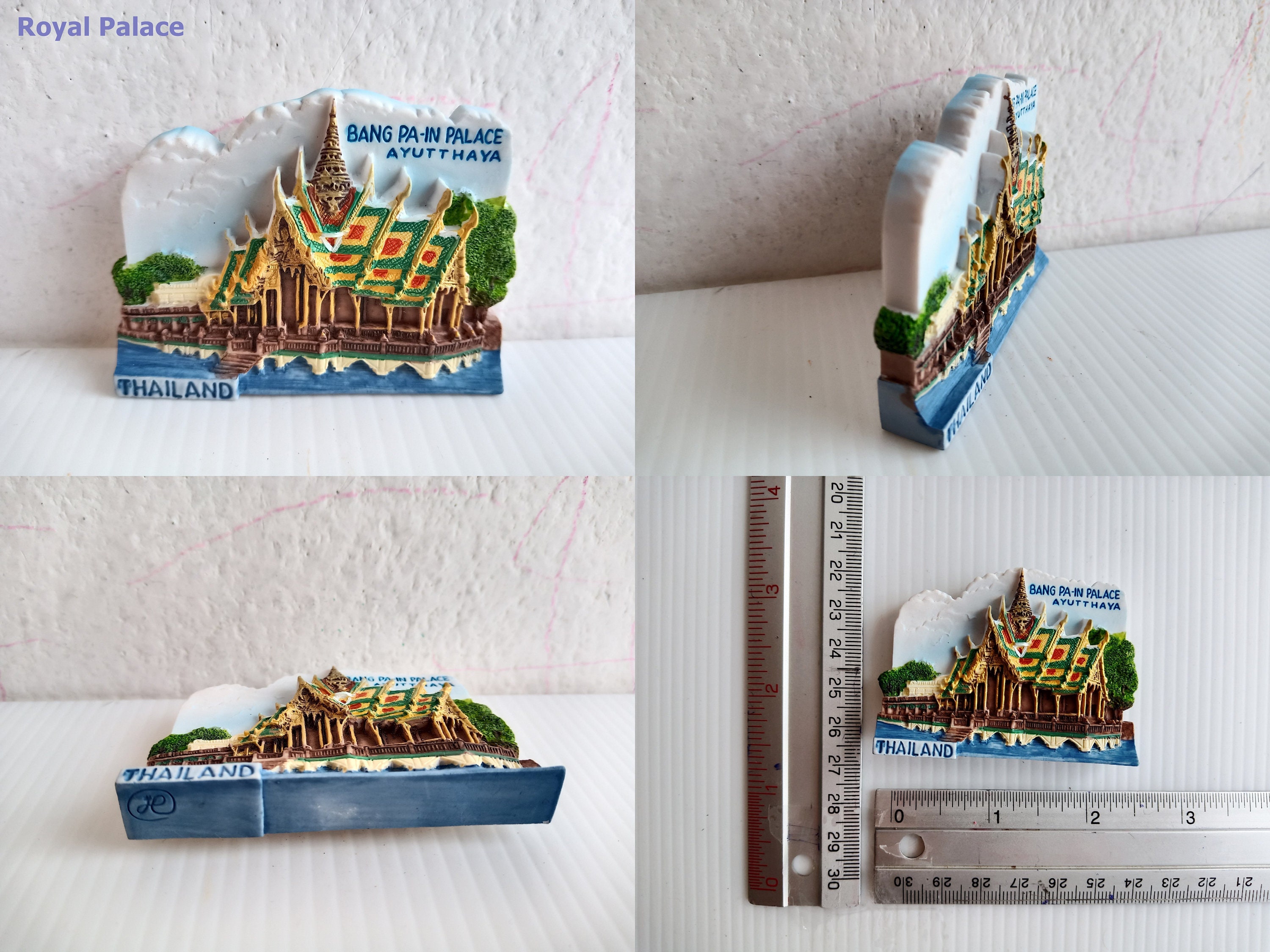 Thailand Travel Magnet: Hand-Painted Resin Landmark Model #2-2
