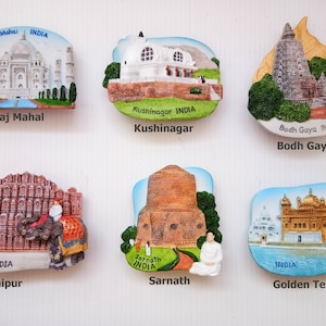 India Landmark Souvenir Magnet Collection Gift for Refrigerator