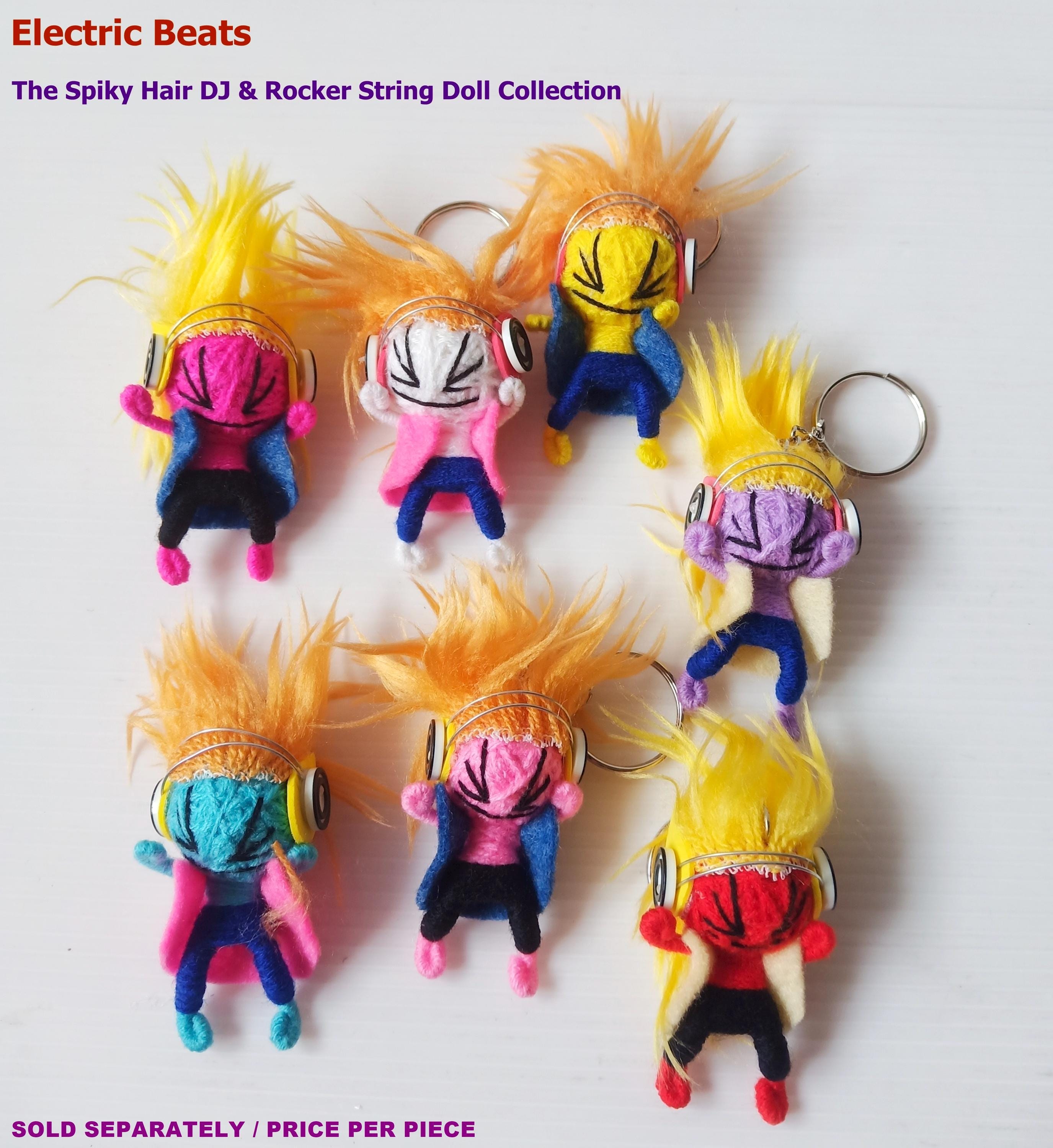 Unique Voodoo Doll Keychain With Headphones – Handmade DJ String