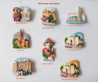 Magnete Frigorifero 3D Marocco – Cristallo Souvenir – Formato 50x70mm – Regalo Viaggio