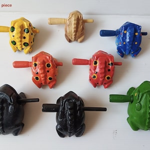Nature&#39;s Melody: Wooden Frog Sculptures with Authentic Croaking #3