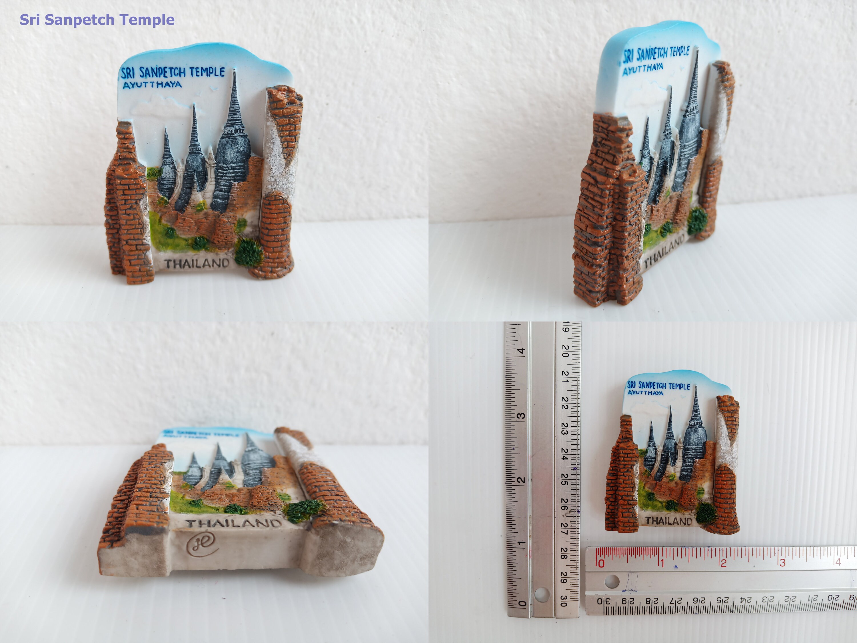 Thailand Travel Magnet: Hand-Painted Resin Landmark Model #2-2