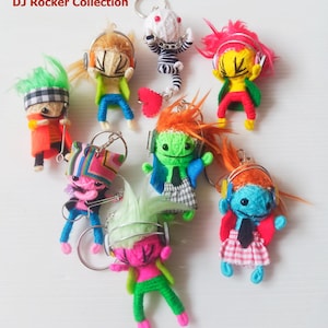 Handmade Thai Fight String Doll Keychain: Unique Bag Charm #6
