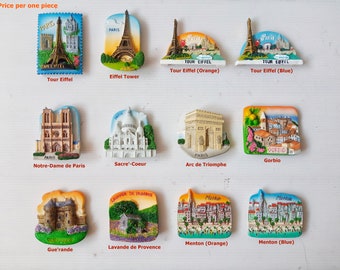Magnete Frigorifero 3D Parigi Francia – Souvenir In Resina Fatta A Mano, 4,5x7,5 Cm