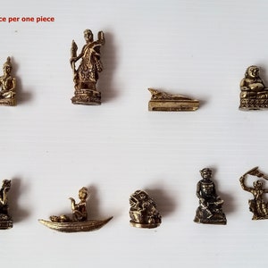 Brass Art Amulet Miniature Buddha Nang Kwak Kuman Thong Hanuman Frog Statue Figurine #1