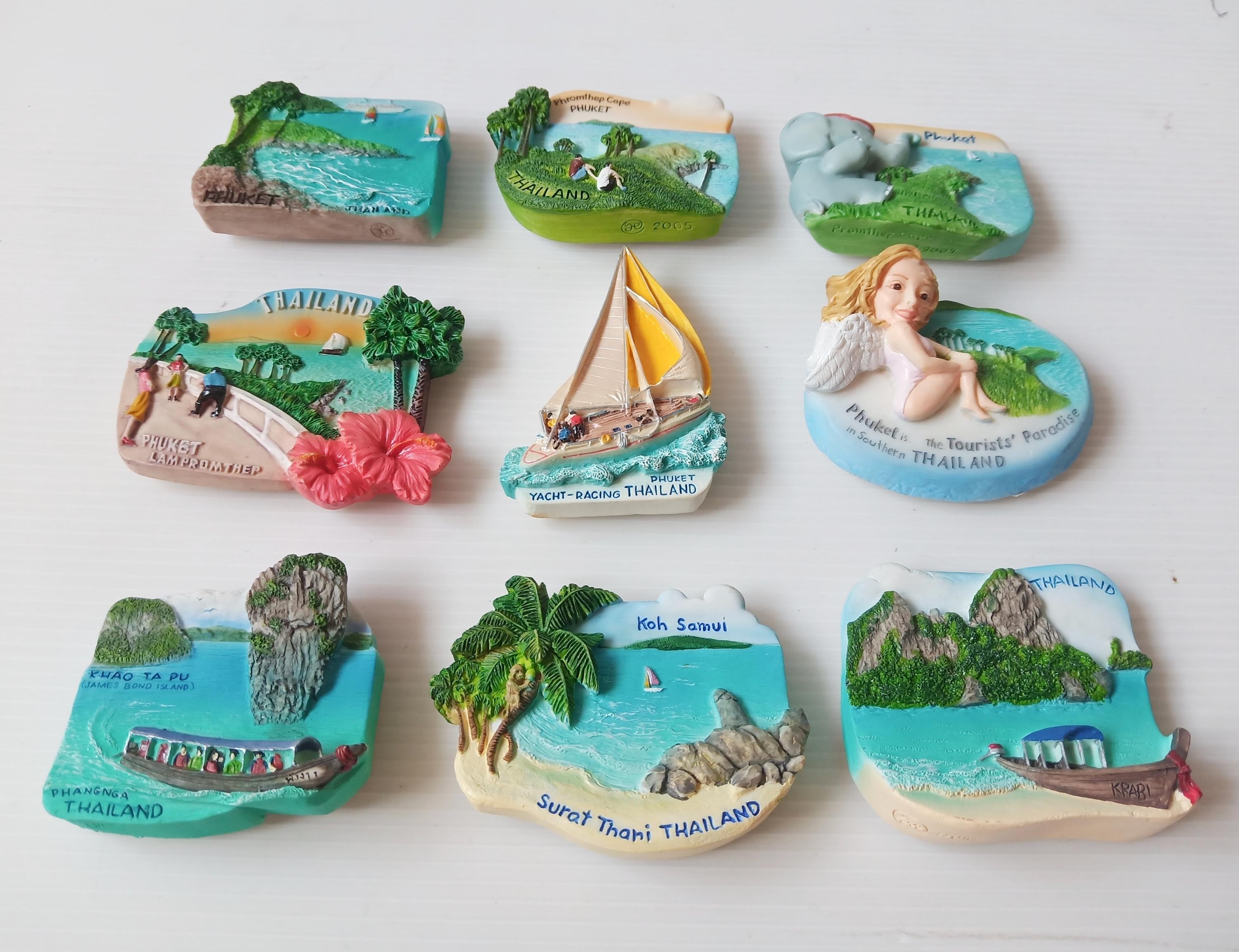 Thailand Travel Magnet: Hand-painted Resin Fridge Model #1-1 - Etsy