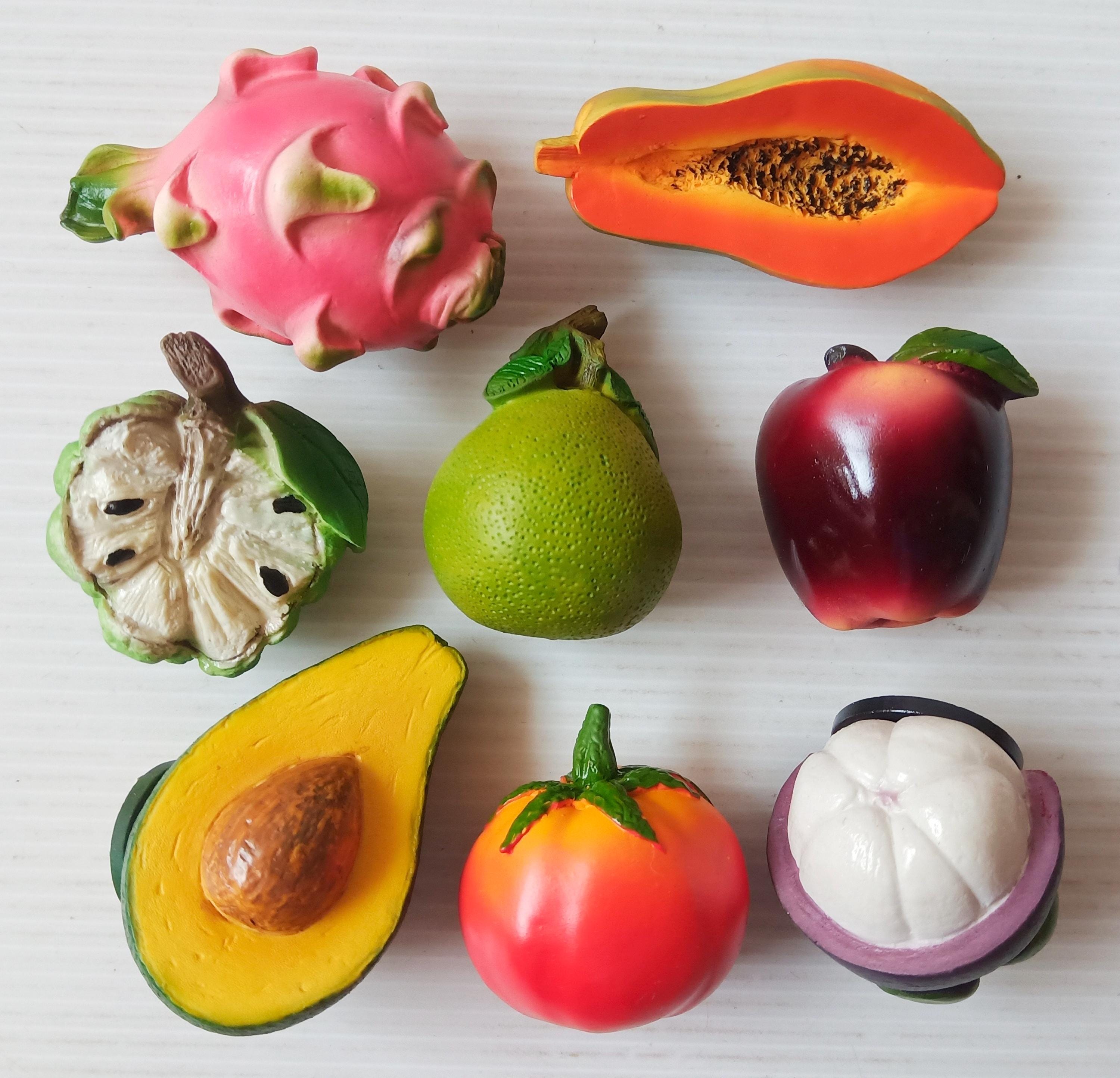 Vibrant and Fun, Fruit Models Decor for Your Refrigerator or Metal