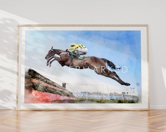 Shishkin - Unframed Horse Racing Art Full Colour Digital Watercolour Print A3, A2, A1 Digital Art Print