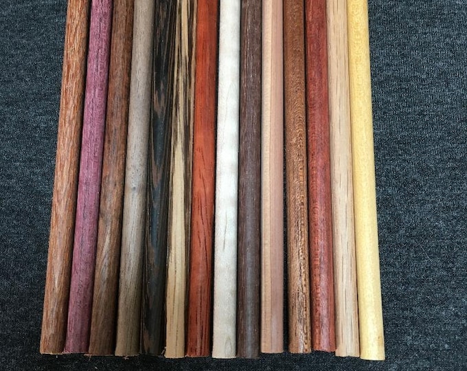8 EXOTIC WOOD DOWELS 3/8dia X Apprx 29 In. Lg Etsy