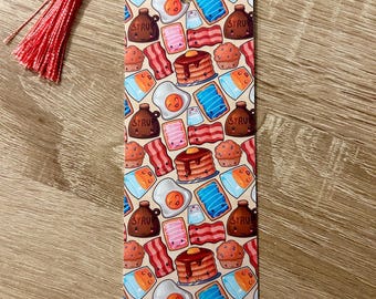 Kawaii Breakfast bookmark / Page Marker. Bookmarks for Adults & kids . Gift for Book lovers. Handmade Bookmark. Stocking filler
