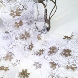 Weiße Vintage Spitzen borte retro florale Spitze Stoff Schleier Borte retro florale Spitze Hochzeit Dekor