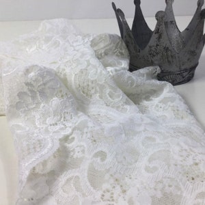 French Desseilles handgemachte weiße Stretch Spitze Vintage florale Spitze für Brautkleider exklusive Borte Hochzeit