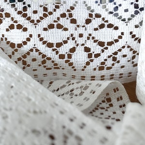 Anni '60 scandinavo bordo in pizzo vintage bordo in pizzo bianco cucitura lenta scrapbooking diario spazzatura matrimonio tecnica mista cucito retrò