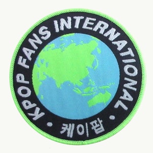 Kpop K-pop Korean Pop Fans International Gewebter Aufnäher für Kapuzenmütze Tasche