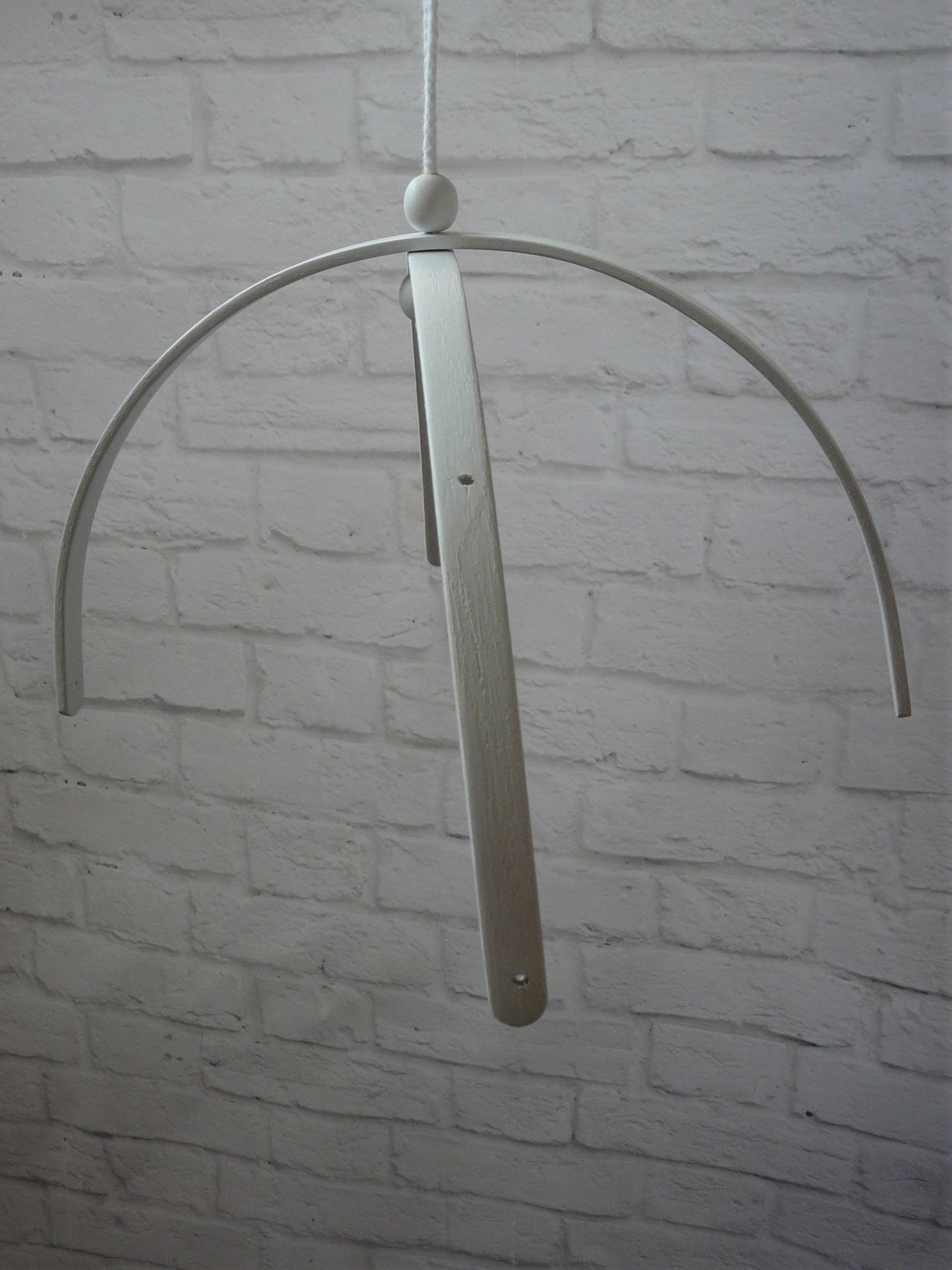 White Wooden mobile hanger nursery decor mobile holder crib Etsy