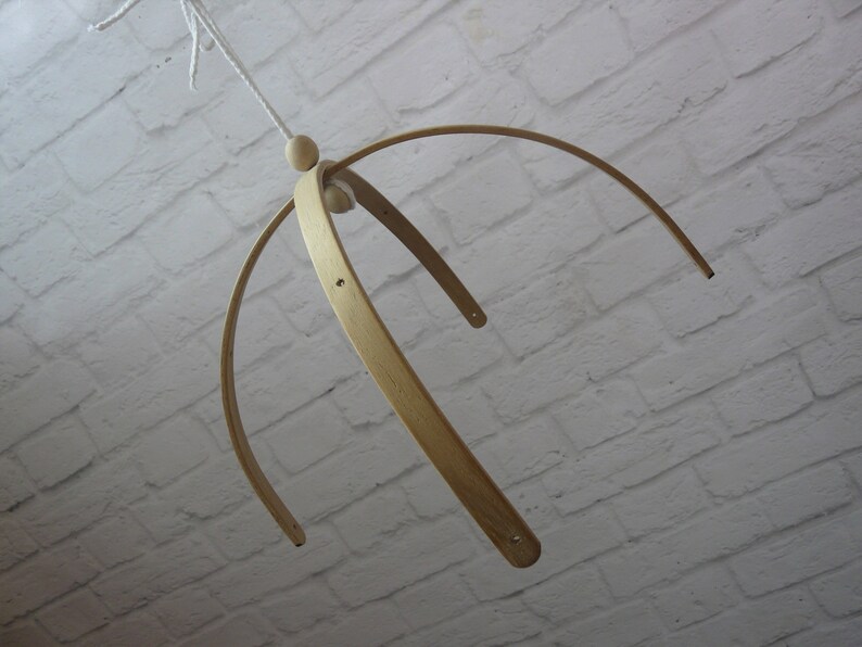 Acacia Wooden mobile hanger nursery decor mobile crib base DIY Etsy