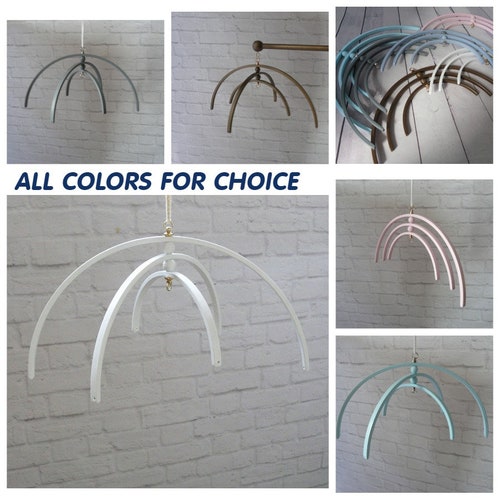 Mobile For Crib Wooden Mobile Frame Kit For DIY Wind Chimes - Bed Bell Crib Hanger Nursery Mobile Decor Diy Baby Mobile