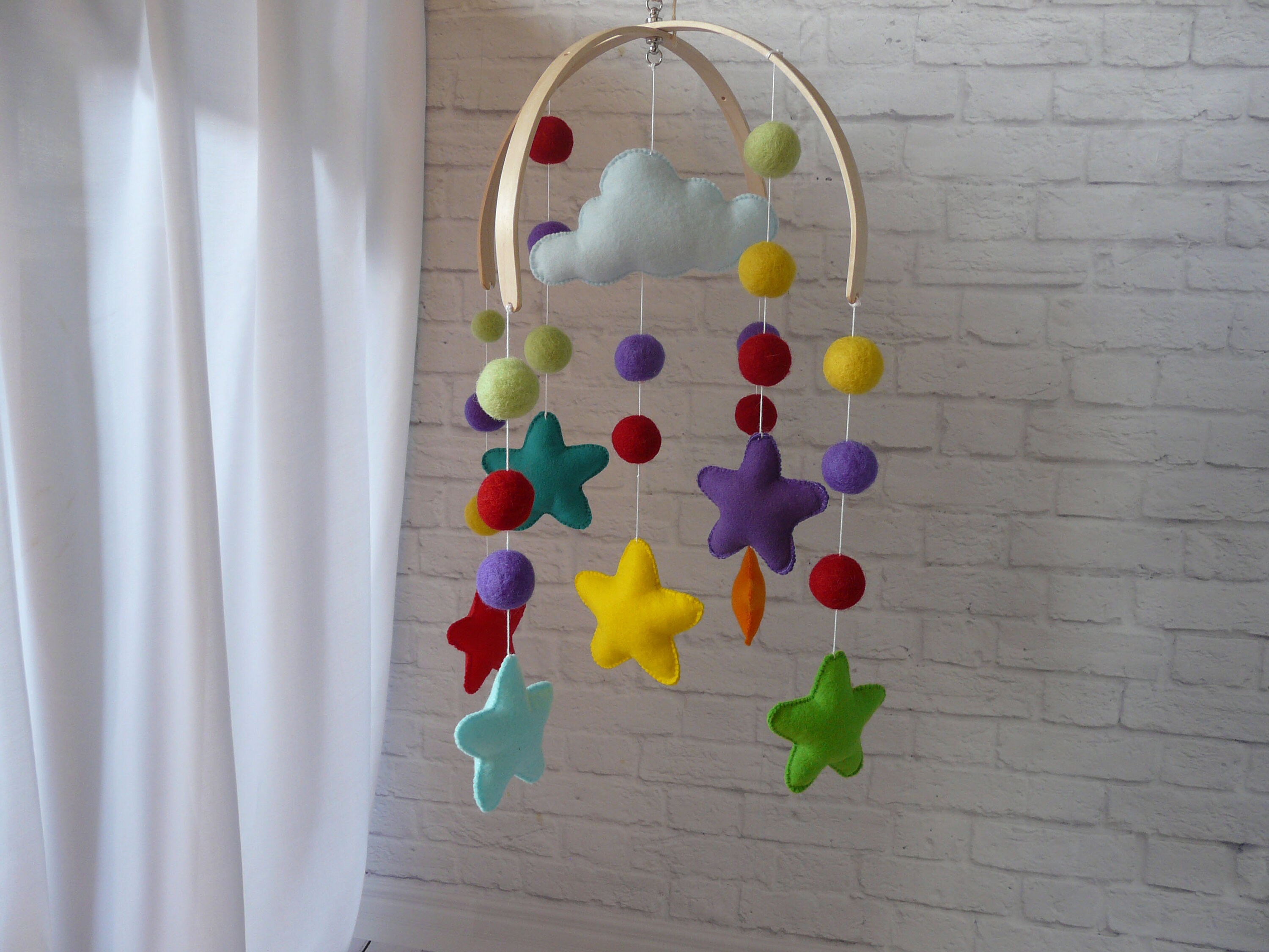 Alder Wooden baby mobile hanger DIY kit baby mobile crib base Etsy