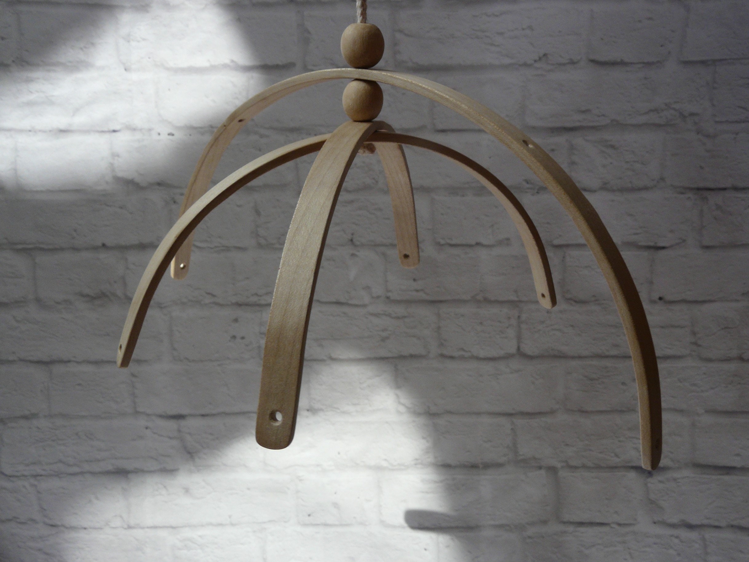 Maple Wooden Mobile Hanger Nursery Decor Crib Mobile Base DIY Etsy