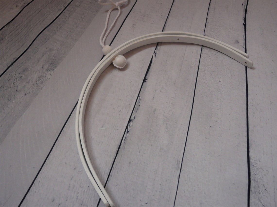 White Wooden mobile hanger nursery decor mobile holder crib Etsy