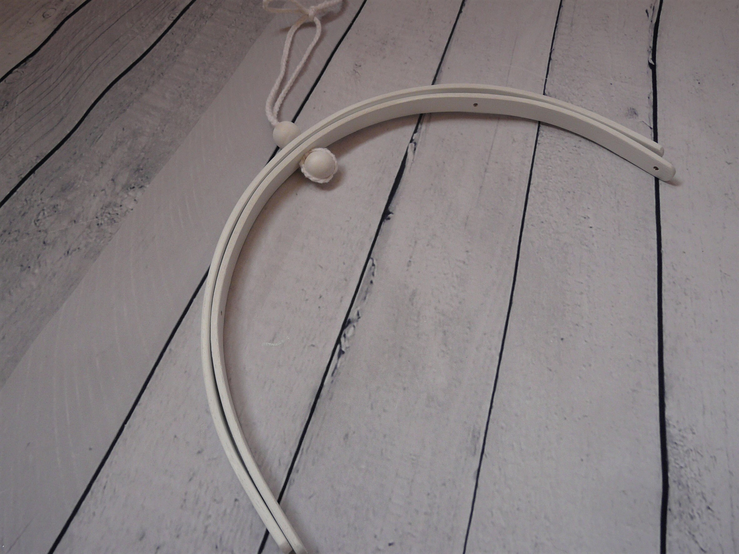 White Wooden mobile hanger nursery decor mobile holder crib Etsy