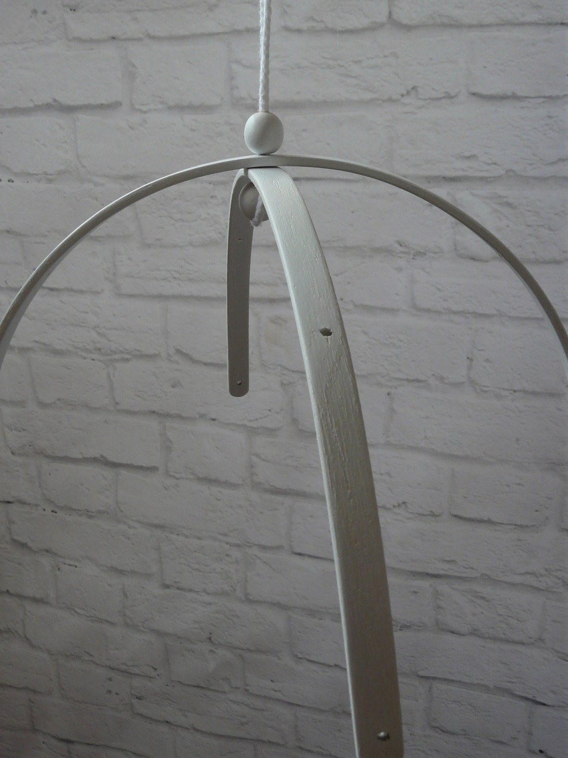 White Wooden mobile hanger nursery decor mobile holder crib Etsy