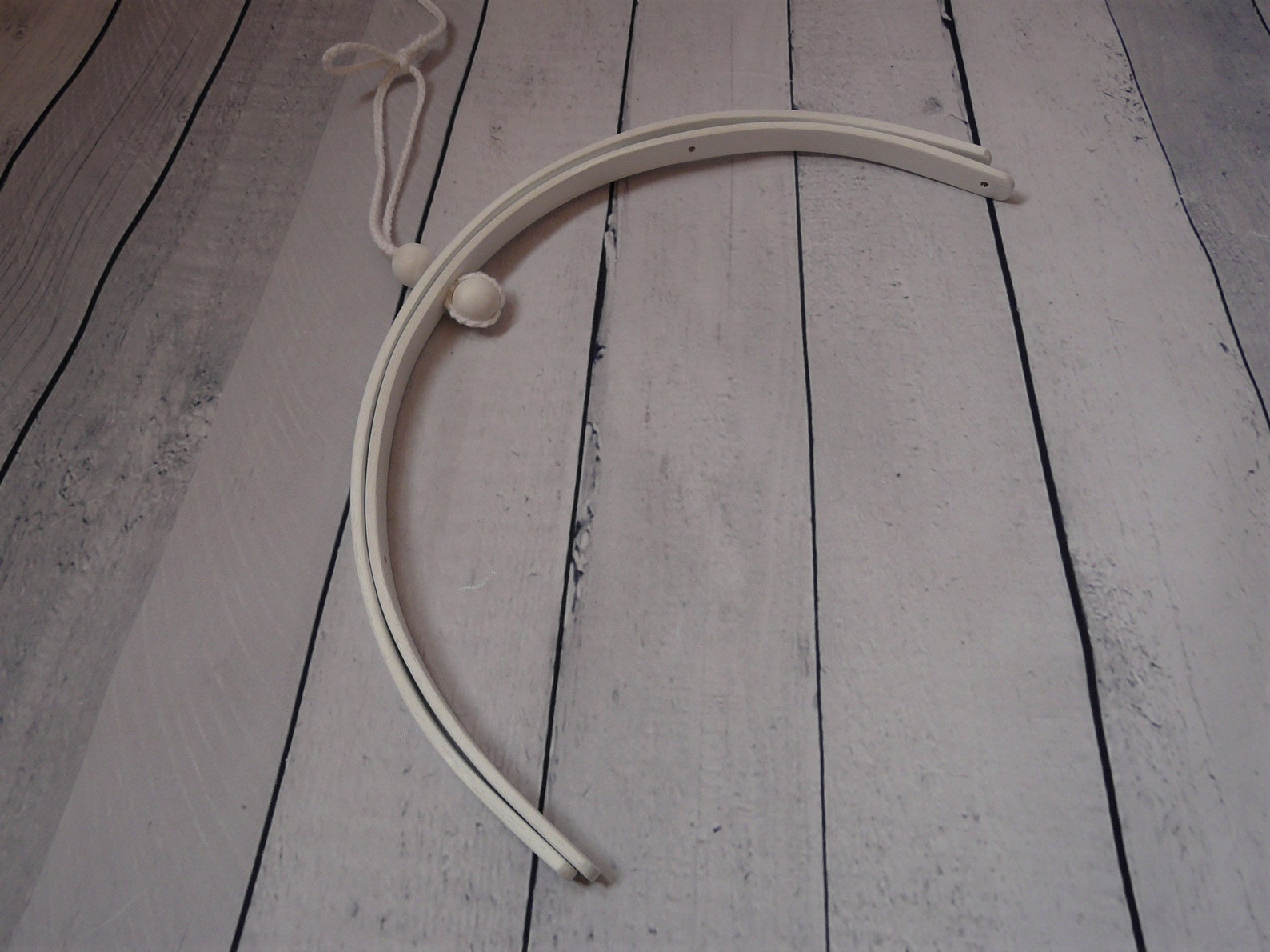 White Wooden mobile hanger nursery decor mobile holder crib Etsy